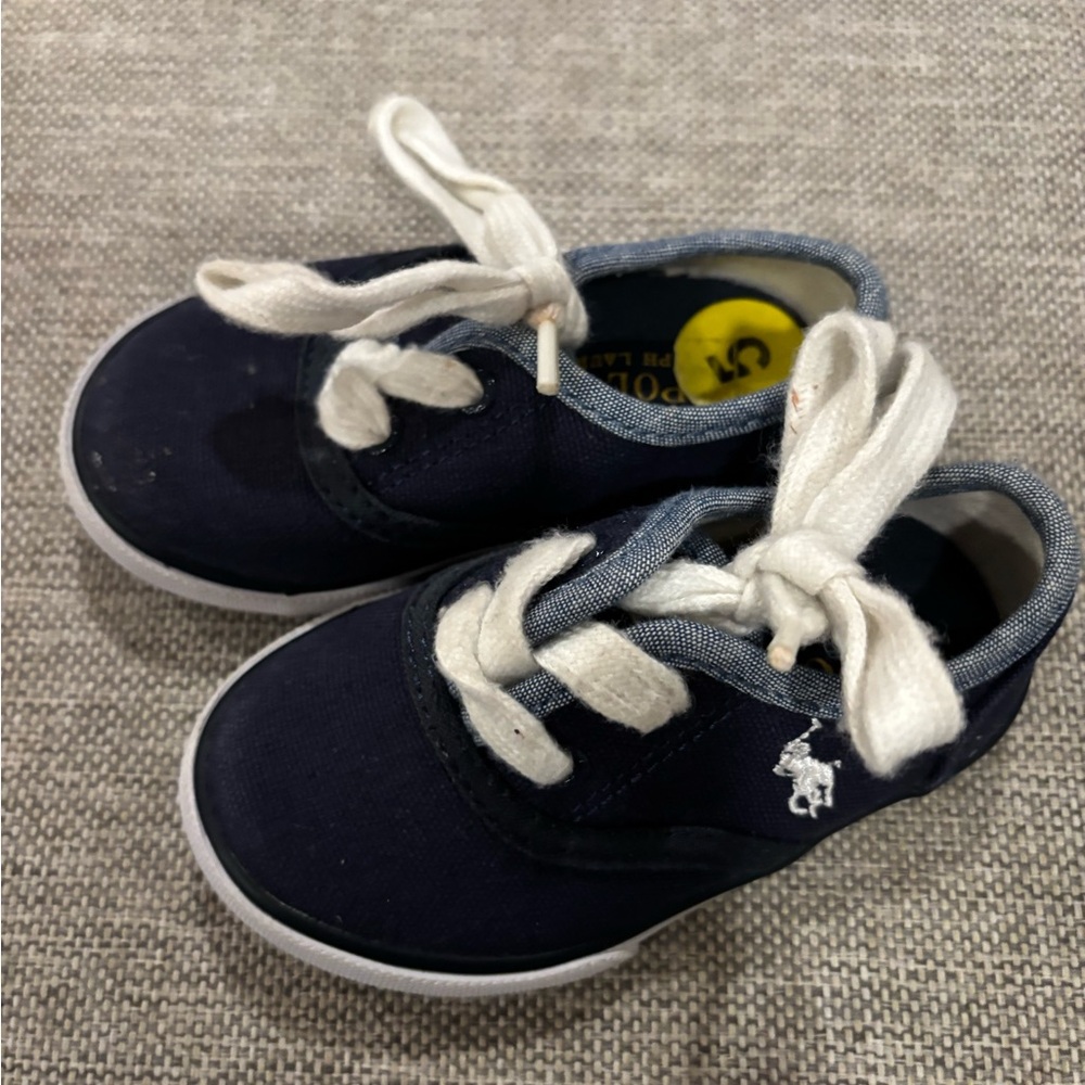 NEW Toddler Navy Polo Ralph Lauren Sneakers Sz 5